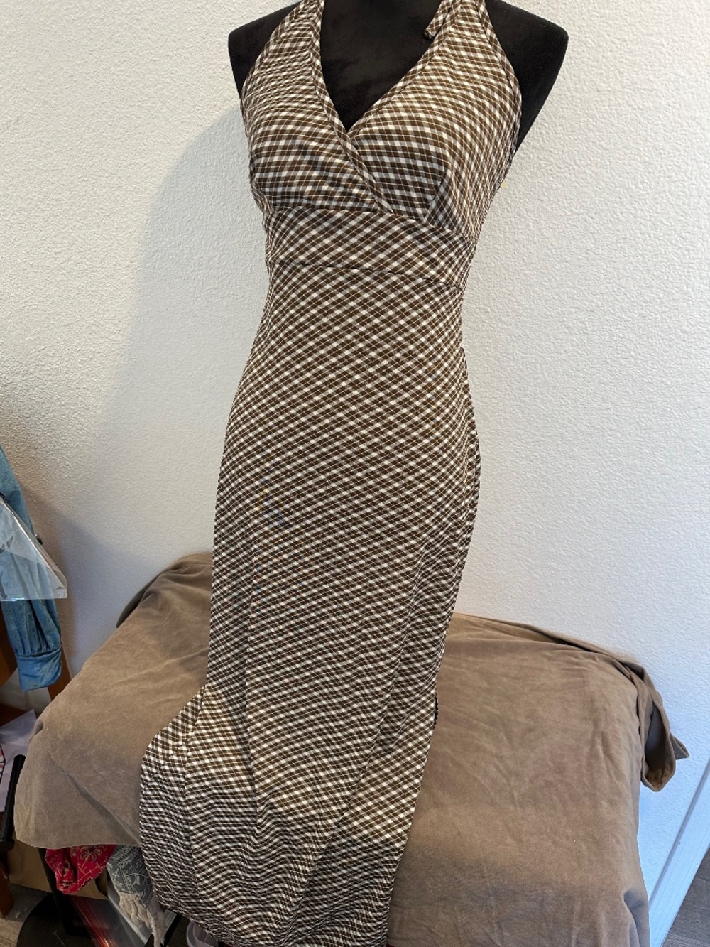 Vintage Halter Maxi Dress by Esprit. Size medium